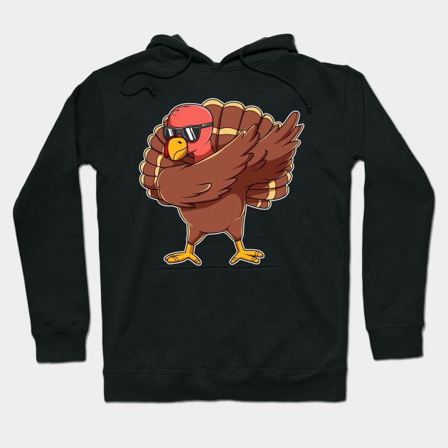 Cute Dabbing Turkey Funny Thanksgiving Gift Hoodie by HCMGift